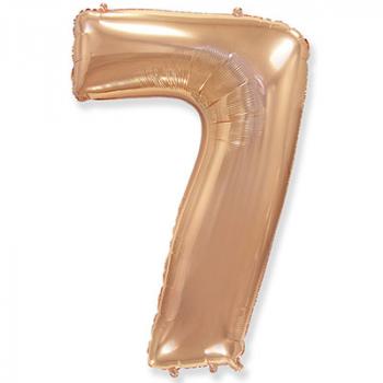 Шар Цифра 7 Розовое золото Rose Gold