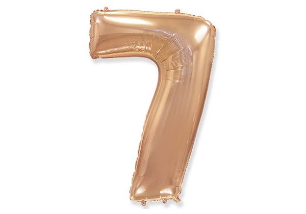 Шар Цифра 7 Розовое золото Rose Gold