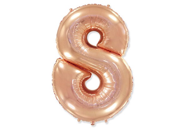 Шар Цифра 8 Розовое золото Rose Gold