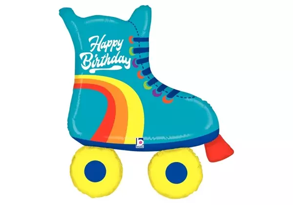 Шар фигура Happy Birthday Ролики