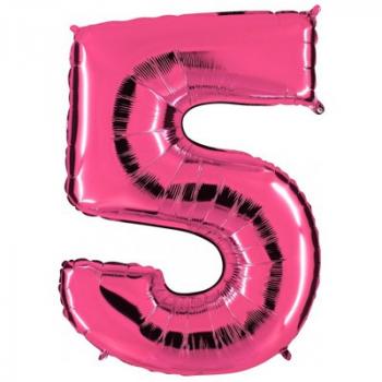 Шар Цифра 5 Розовая Pink