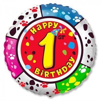 Шарик Happy Birthday Цифра "1" 46 см