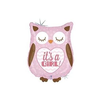 ФИГУРА IT'S A GIRL Сова розовая 66 см