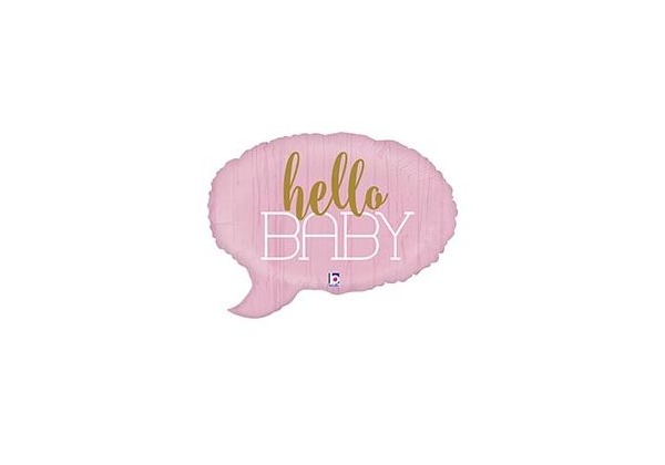 Шар HELLO BABY розовая