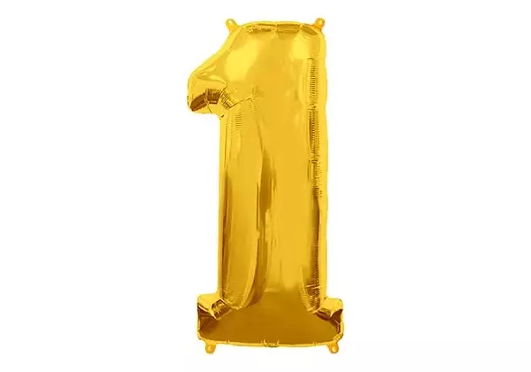 Шар Цифра 1 Gold