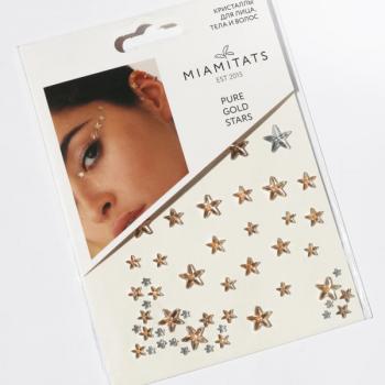 Кристаллы на клейком слое CRYSTAL Pure gold stars