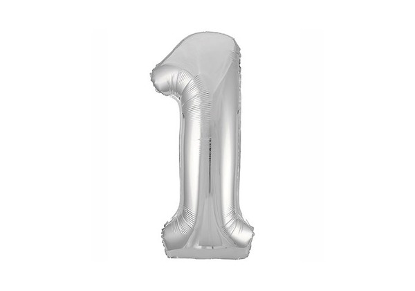 Шар Цифра 1 Silver
