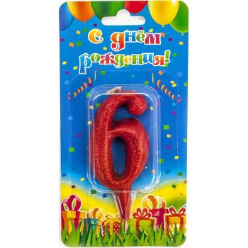 Свеча цифра 6 Овал