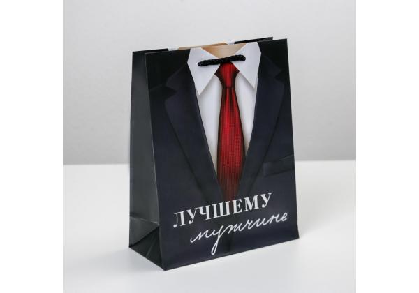 Пакет «Лучшему мужчине», 18 х 23 х 8 см