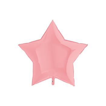Фольгированная звезда пастель Matte Pink 91 см