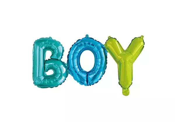 Шар-надпись из букв BOY