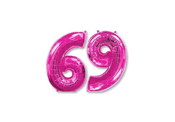 Шар Цифра 6/9 Fuchsia