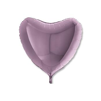 Фольгированное сердце Металлик Lilac 91 см