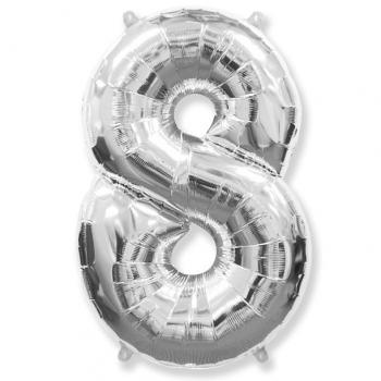 Шар Цифра 8 Silver