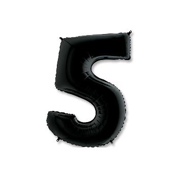 Шар Цифра 5 черная