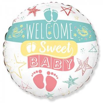Шар круг WELCOME SWEET BABY