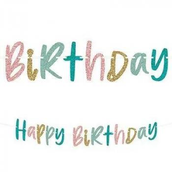 Гирлянда " Happy Birthday блеск" 3.65 м