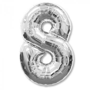 Шар Цифра 8 Silver