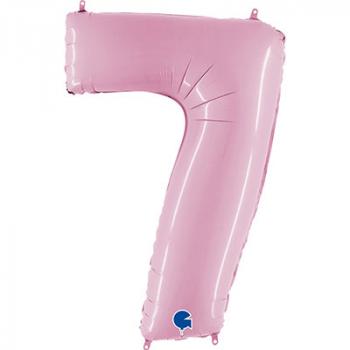 Шар Цифра 7 Розовая Пастель Pink