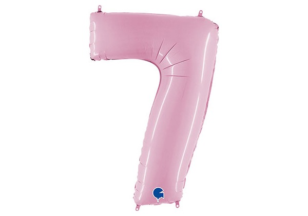 Шар Цифра 7 Розовая Пастель Pink