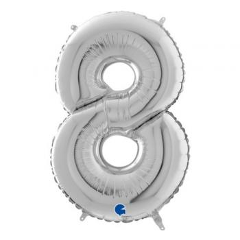 Шар Цифра 8 Silver