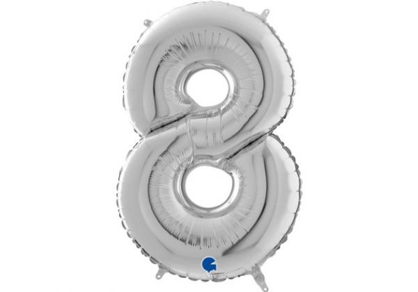 Шар Цифра 8 Silver