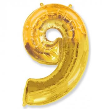 Шар Цифра 9 Gold