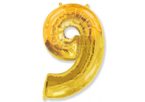 Шар Цифра 9 Gold