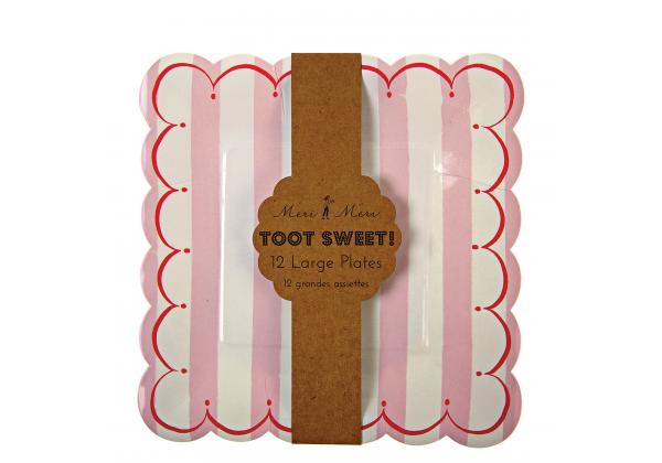 Meri Meri Toot Sweet Pink Party (тарелки - 12 шт)