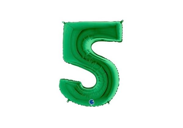 Шар цифра 5 Зеленый