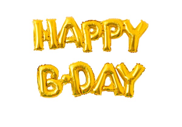 Шар-надпись из букв HAPPY B-DAY , золото