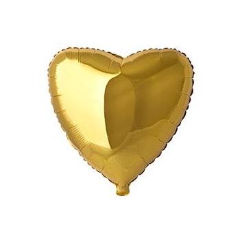 Фольгированное СЕРДЦЕ Металлик Gold 81 см