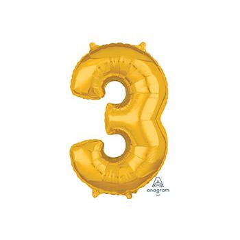 Шар Цифра 3 Gold
