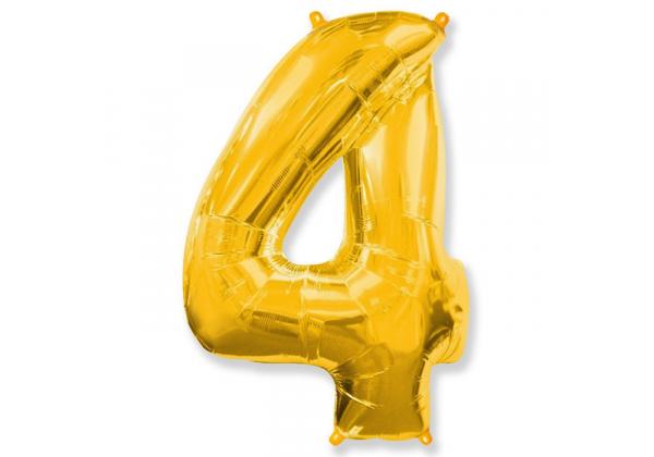Шар Цифра 4 Gold