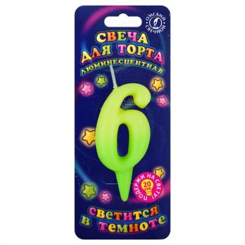 Свеча цифра "6"