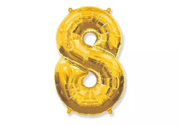 Шар Цифра 8 Gold
