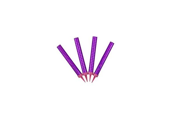 Свечи-фонтан цветное пламя , розовый 4шт 30 сек