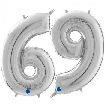 Шар Цифра 6/9 Silver