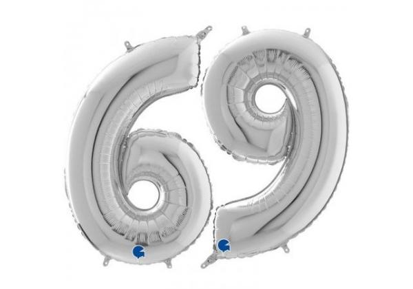 Шар Цифра 6/9 Silver