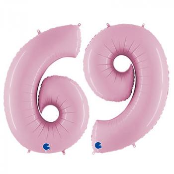 Шар Цифра 6/9 Розовая Пастель Pink