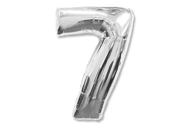 Шар Цифра 7 Silver