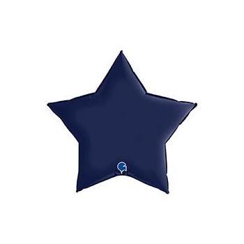 Фольгированная звезда сатин Blue Navy