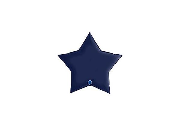 Фольгированная звезда сатин Blue Navy
