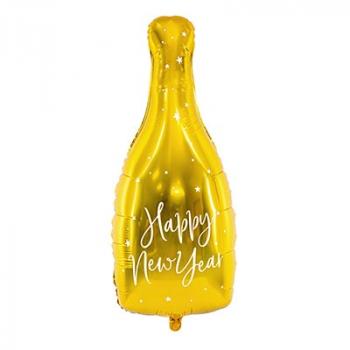 Фольгированная фигура " Бутылка HAPPY NEW YEAR Gold"