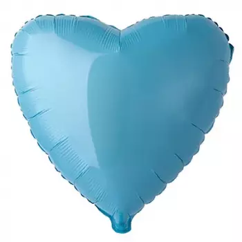 Шарик Сердце Пастель Blue 81 см