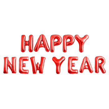 Гирлянда Happy New Year красная