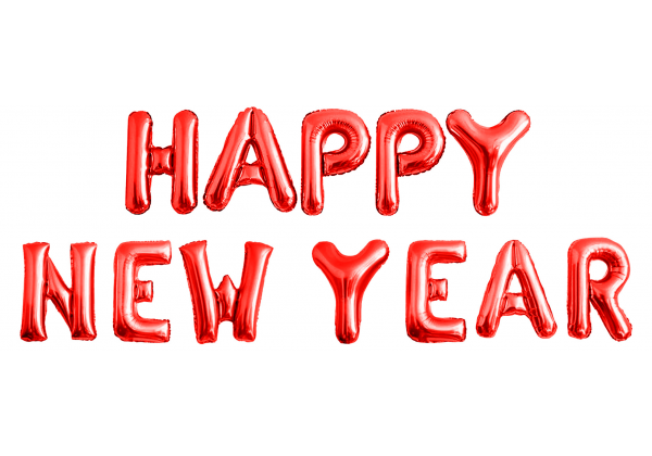 Гирлянда Happy New Year красная