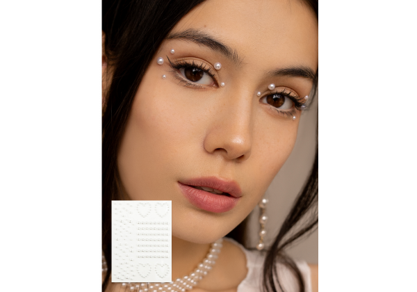 Жемчуг на клейком слое CRYSTAL Pearl in White