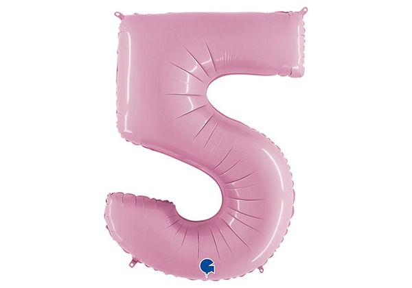 Шар Цифра 5 Розовая Пастель Pink
