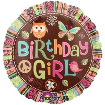 Шар круг "Birthday girl"